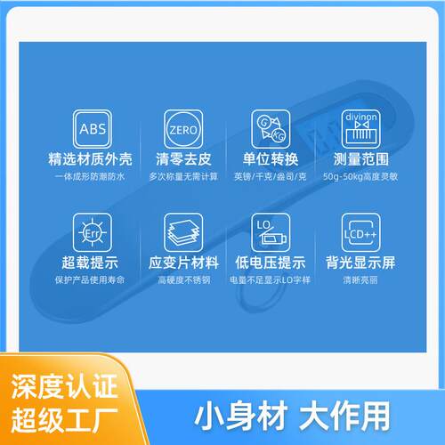 特易手提秤电子5秤0KG便式行李快秤手携持称TY-S06重秤迷你递吊秤