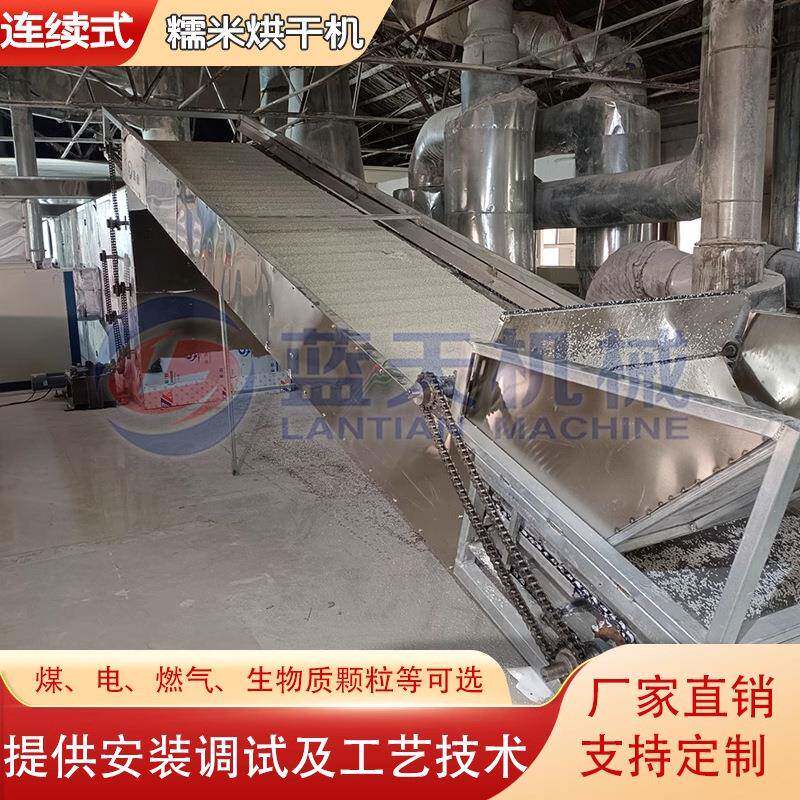 阴米烘干机网带式熟糯米烘干设备大型煮熟米饭蒸熟糯米饭干燥机