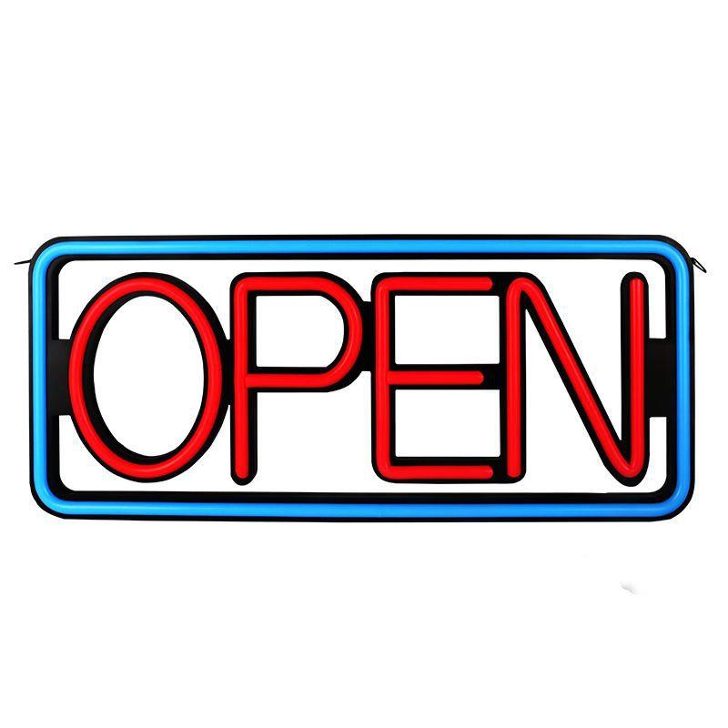 防雨led广告灯牌霓虹灯管发光字open电子牌灯箱商铺挂牌厂家供应