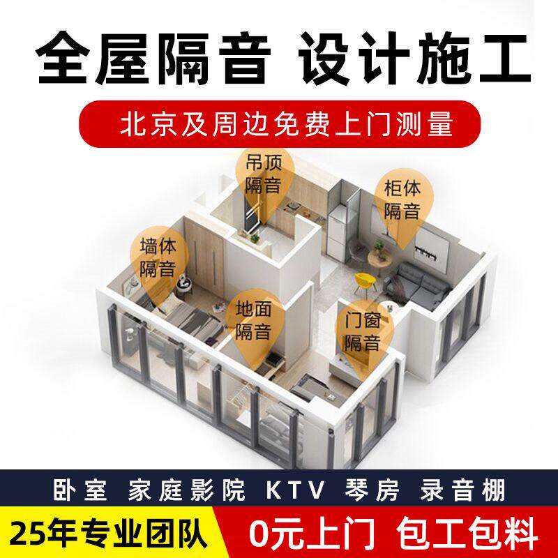 需定制北京全屋隔音装修KTV录音棚影音室家庭影院琴房全屋顶卧施