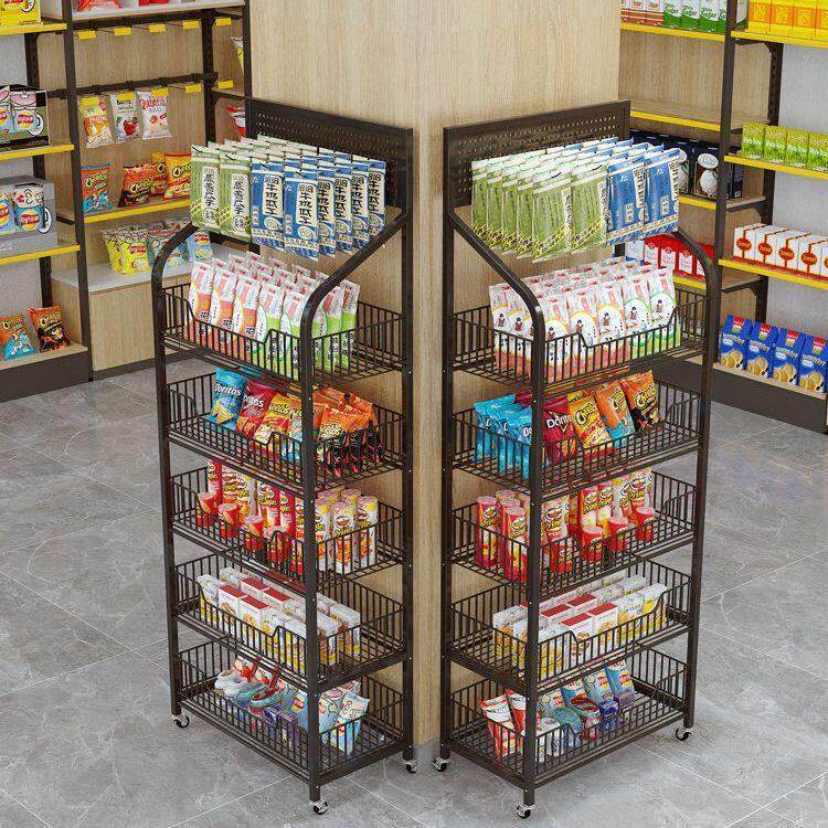 超市货架零食展示架多层置物架便利店散装食品展示架超市货架