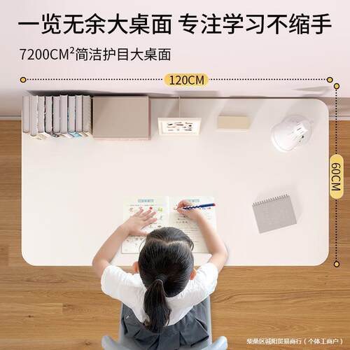 儿童套装家用实木桌书桌桌椅卧室写字子简易升降学习桌小学生书房
