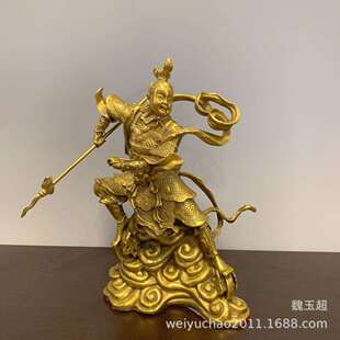 纯铜哪吒三太子神像三坛海会大神哪吒铜像哪吒神像家居工艺品摆件