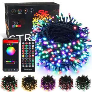 饰彩灯 圣诞灯串rbg可变色户外防水彩灯圣诞节日灯庭院花园阳台装