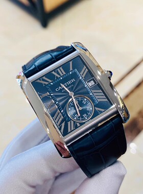 一口价98新34.3x44mm卡地亚坦克系列WSTA0010自动机械男表正品