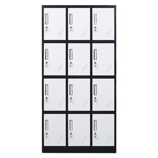 彩色员工更衣柜浴室换衣柜子健身房理发店电子感应锁储物柜铁皮柜