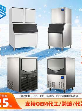 300kg分体颗粒雪花制冰机火锅店菜品日料三文鱼摆盘商用制冰机餐