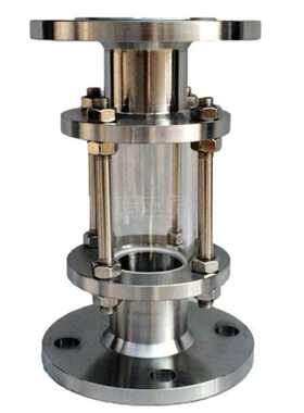 法兰卫生hgs07视 级 法兰镜玻璃管衬不锈钢视视盅氟 管道四镜视