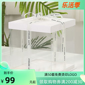 50套生日透明蛋糕盒子6寸8寸10寸单层双层蛋糕盒子包装 盒定制