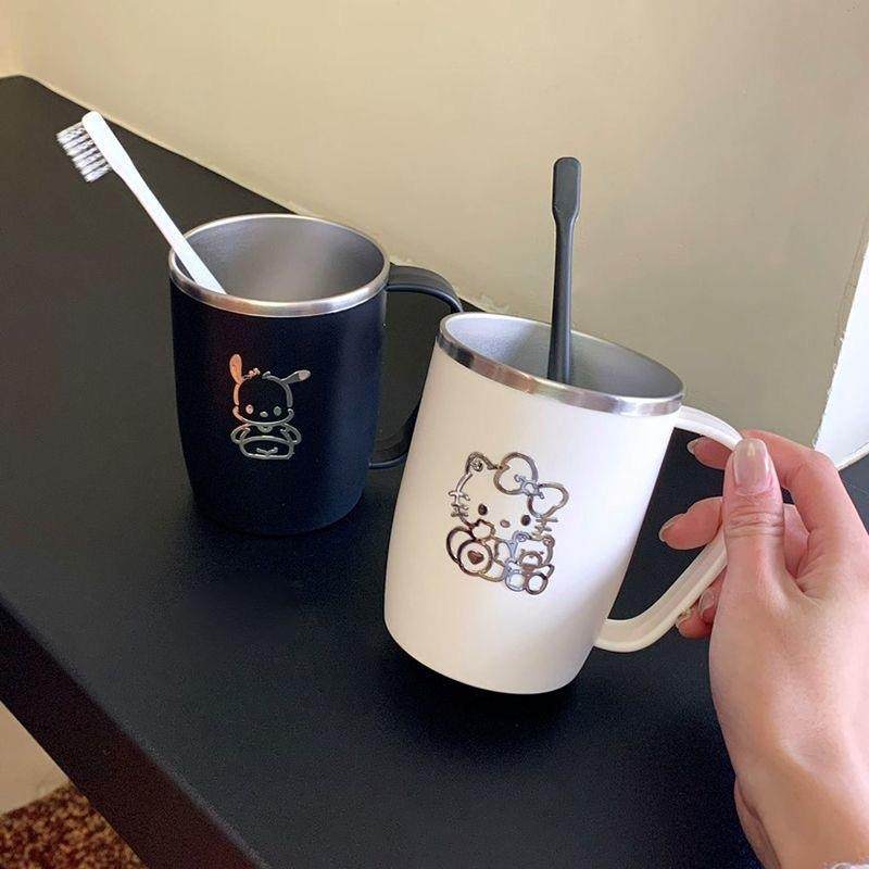 牙杯轻奢高级感卫生间日式304不锈钢洗漱口杯防霉刷牙水杯子带手,家庭/个人清洁工具,洗漱杯,淘宝优惠券,粉丝福利购,淘宝优惠卷