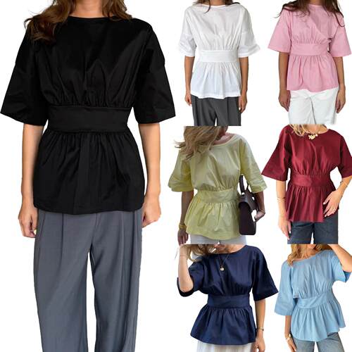 Candy colored waist cinched backless thin belt half