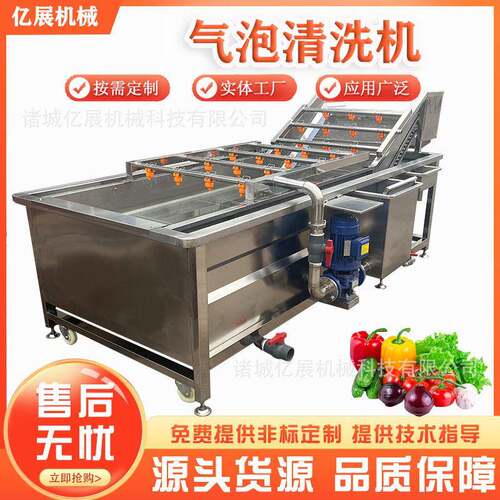 全自动荔枝龙眼气泡清洗机连续式压喷淋豆角清洗设备生产厂家