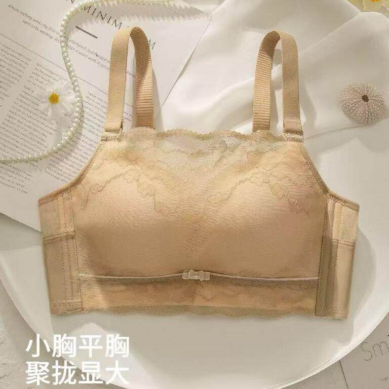 新品8582超厚AB杯抹胸防走光胸罩小胸文胸无钢圈聚拢调整型内衣女