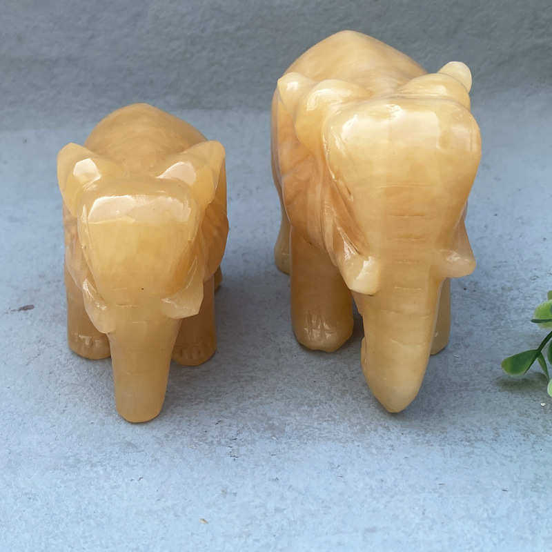 米黄玉大象摆件开业办公室桌面礼品厂家批发地摊直播货源男女士款
