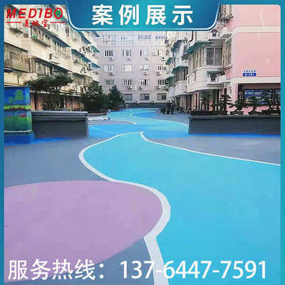 水性EAU彩色路面 室外防滑路面地坪漆EAU地坪丙烯酸彩色防滑路面