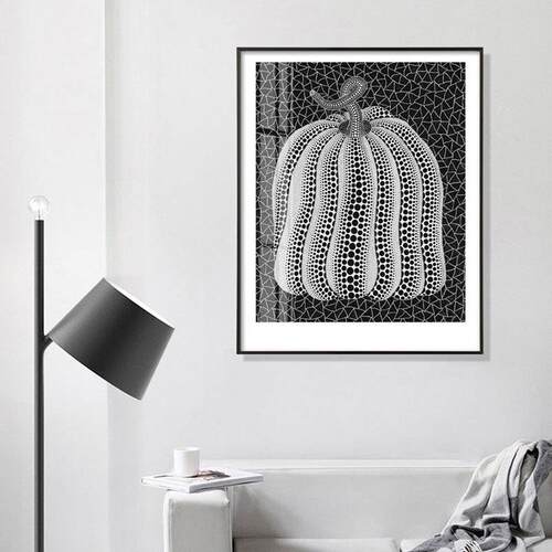 新款直销草间弥生南瓜现轻奢客厅墙面装饰画室玄关壁画过道走廊挂