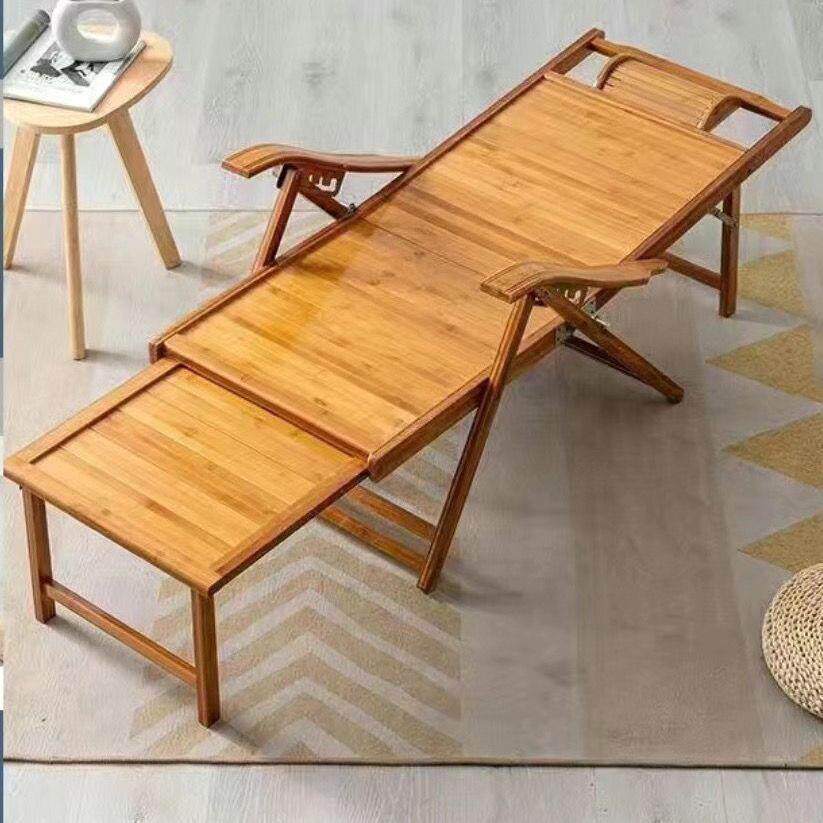 竹躺BRZ椅折叠椅人午老休摇椅阳台椅平躺椅家用便携懒休闲人竹摇