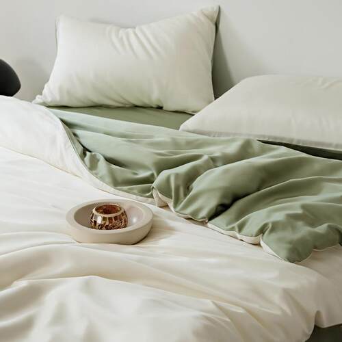 LF级60支奥地利兰精天丝四件套纯色莱赛尔夏凉被套床笠床单真丝凉
