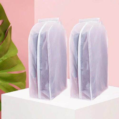 2 pcs Dress Suit Coat Protective Cover Waterproof Storage