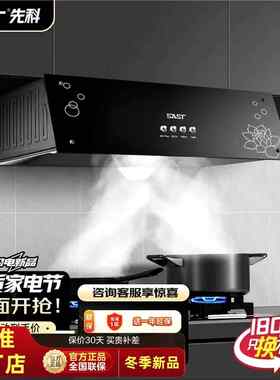 先科抽油烟机家用厨房大吸力中式欧式吸油机自动清洗出租房抽烟机