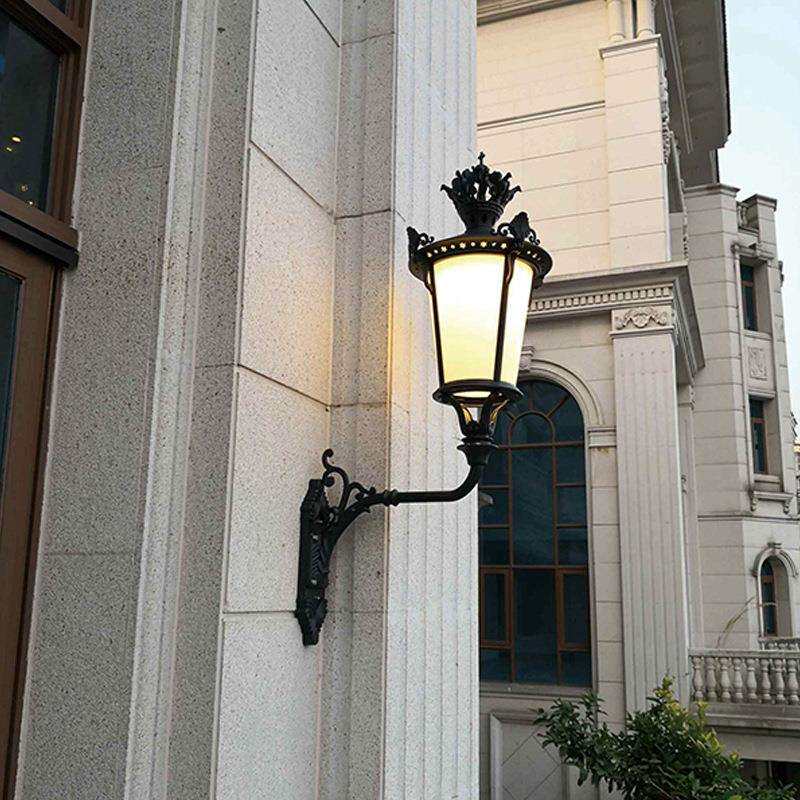 户外庭院壁灯欧式简约风压铸铝材led围墙壁坪灯公园广场别墅壁灯