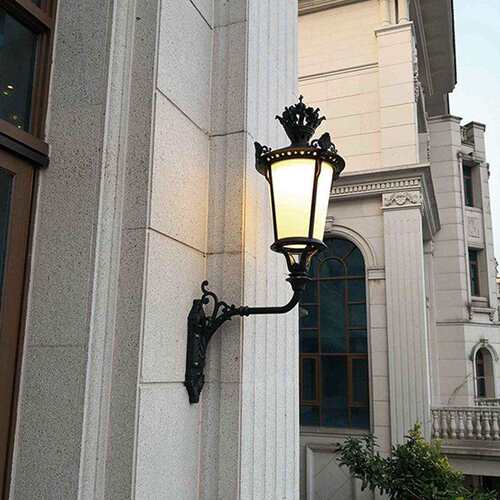 户外庭院壁灯欧式简约风压铸铝材led围墙壁坪灯公园广场别墅壁灯