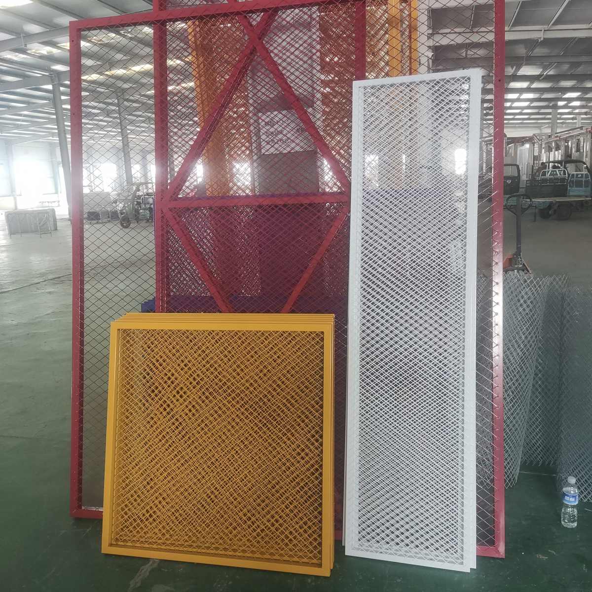 定做菱形网格片小网格工业风吊顶铁丝网装饰墙铁艺屏风隔断背景墙