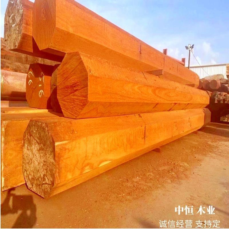 非洲菠萝格防腐木菠萝格工程扶手园林古建车圆柱栏杆围栏木方