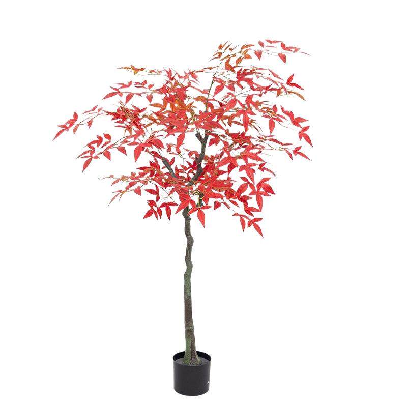 仿真绿植假红枫树盆栽植物造景枫叶装饰花客厅落地摆件大型假花卉图片