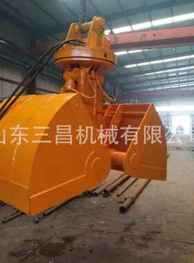 20吨挖掘机液压贝壳斗河道挖沙挖土贝壳斗5吨行车用双开贝壳斗