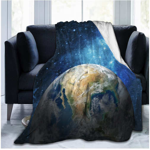 礼品厂家宇宙法兰绒批发来可logo毛毯定制毯子图图案小印星空创意