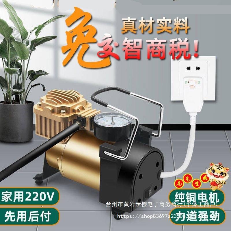 充气泵220v家用多功能大功率车家两用双缸电动高压汽车轮胎垒德株
