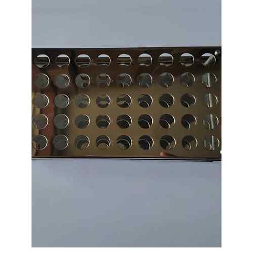 不锈钢试管架比色管架13/16mm100孔离心实验室器材多功能抽血孔径