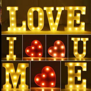 LED Lights Light Decoratio decoration Alphabet Birthday