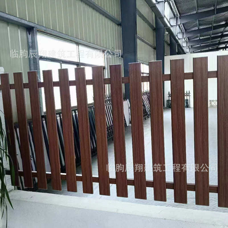 厂家制定花园新中式铝合金立柱扶手护栏 公园长廊铝合金防护栏杆