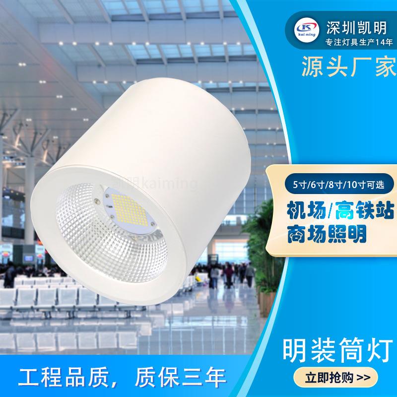 商场吊顶led射灯50w60w80w100wled明装筒灯 KNX智能控制调光灯具