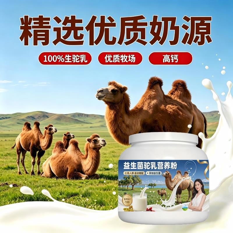 日常饮食人群益生菌驼乳粉日常营养高蛋白补钙骆驼营养粉原产地正