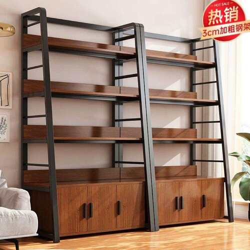 置物架落地靠墙书架客厅多层储物梯形货架家用简易展示架子收纳架
