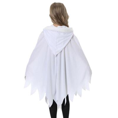 Halloween Black and White Ghost Glowing Ghost Face Cloak
