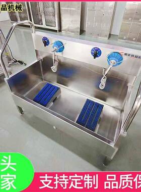 食品厂洗靴机无动力工地用手动清洗机2工位洗靴机手持洗鞋机