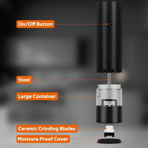 Rechargeable Electric Salt and Pepper Grinder Mill Shakers
