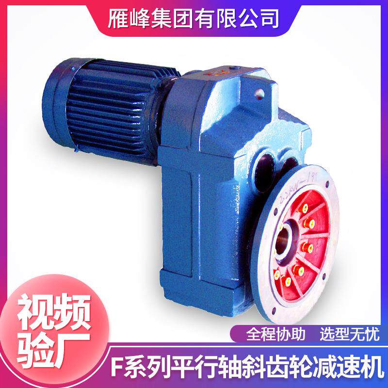 F系列F57型实心轴法兰安装污水搅拌器小型平行轴斜齿轮减速机