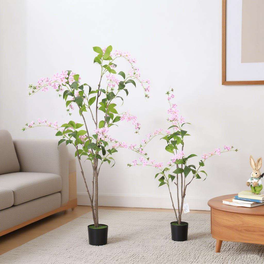 仿真植物垂丝茉莉花树高端酒店铺橱窗家居落地盆栽摆件装饰假绿植