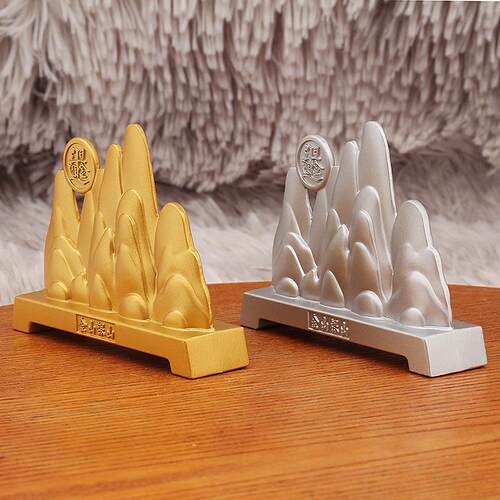 件金山银玄山日进斗金风客水山厅关A-040010办公桌面金属摆工艺品