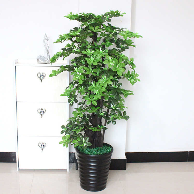 批发客厅杆树实木装饰木兰大型假树植盆栽盆景绿落地室内假花仿真
