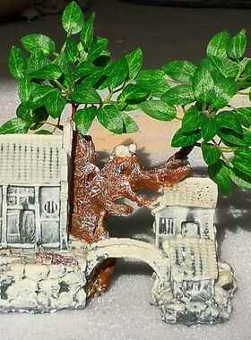 新款造室内外摆小桥亭子塔磨假山配件鱼池缸水族箱装饰布景石石拱