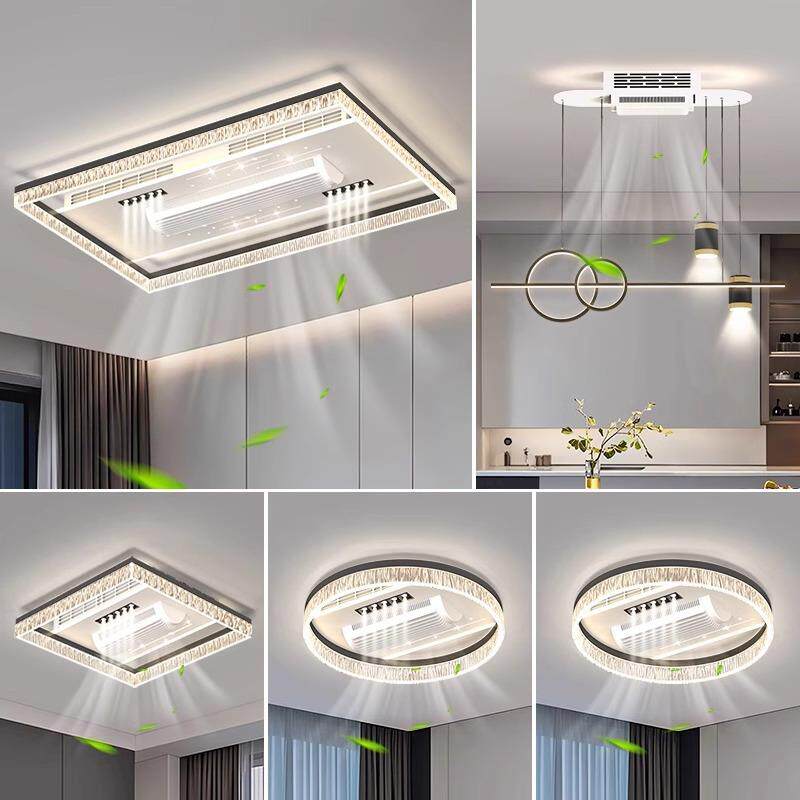 客厅灯现代简约大气2025新款无叶风扇灯卧室灯中山灯具led吸顶灯