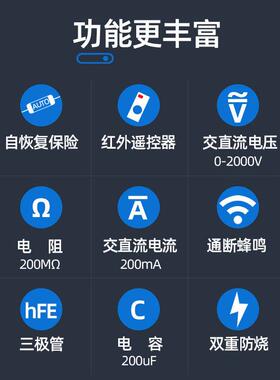 RI0T2000V矿用数字万用表2KV高压矿场数显表防烧高精度多