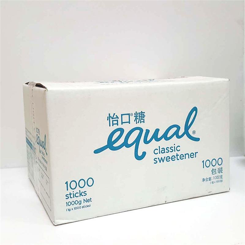 Equal健康糖咖啡调糖饮品伴侣速溶糖1000包*1克怡口糖粉末糖