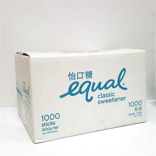Equal健康糖咖啡调糖饮品伴侣速溶糖1000包*1克怡口糖粉末糖